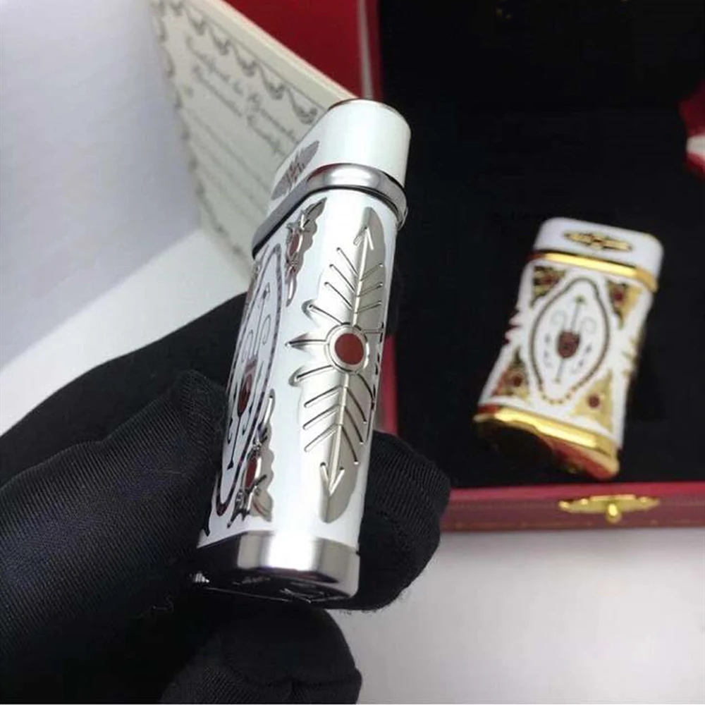Новые поступления Ретро Роскошная Классика Табачная зажигалка Прикуриватель для сигар газовая зажигалка в латунном корпусе Подарок для мужчин с коробкой