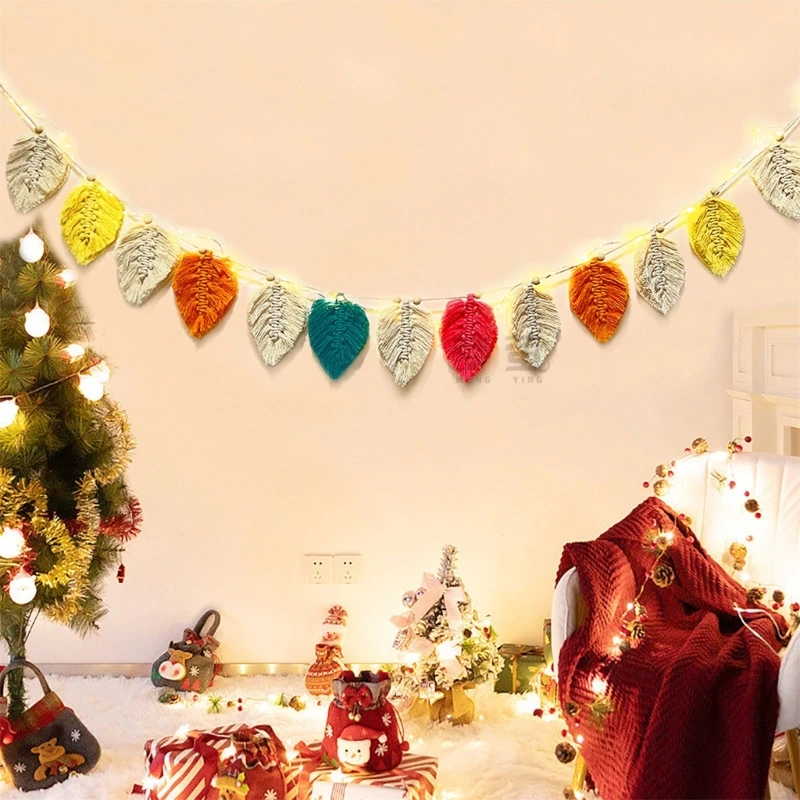 57EE Хлопчатобумажная овсянка с разноцветными листьями, аксессуар для фотосъемки детской комнаты, декор детской комнаты
