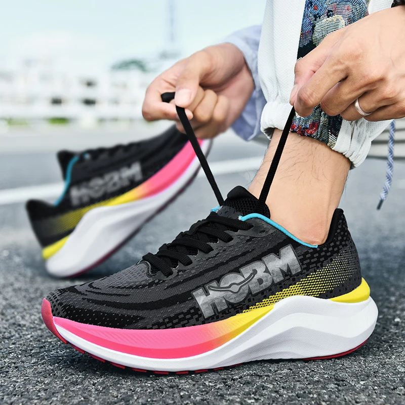 Модные мужские трикотажные спортивные кроссовки для бега, повседневные кроссовки для ходьбы, мужская обувь Tenis Feminino, Дышащая мужская обувь для тренировок.