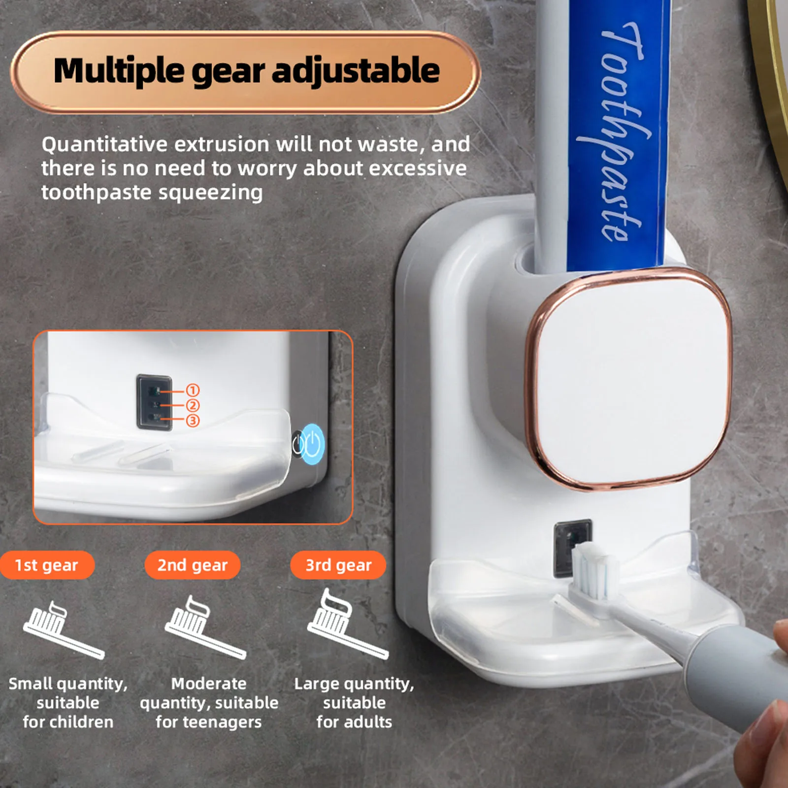 3-режимный Умный дозатор зубной пасты, Автоматический датчик, Электрическая настенная соковыжималка для зубной пасты, Съемные аксессуары для ванной комнаты USB