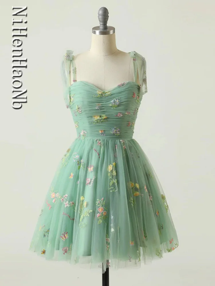 Вечерние платья с вышивкой и цветами, пышные платья Vestido Elegant, 6 цветов