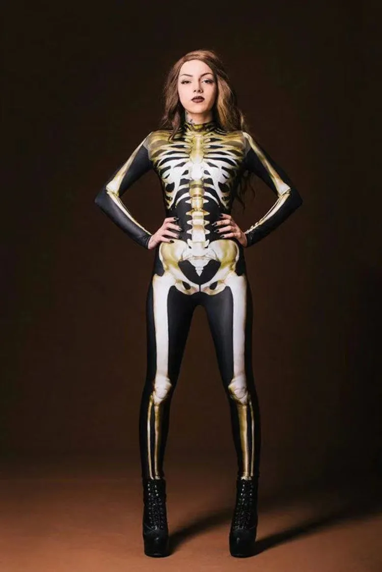 Карнавальный комбинезон на Хэллоуин для детей и взрослых, костюмы для косплея со страшным скелетом Для мальчиков и девочек, Необычный День Мертвых, Нарядная вечеринка Дьявола
