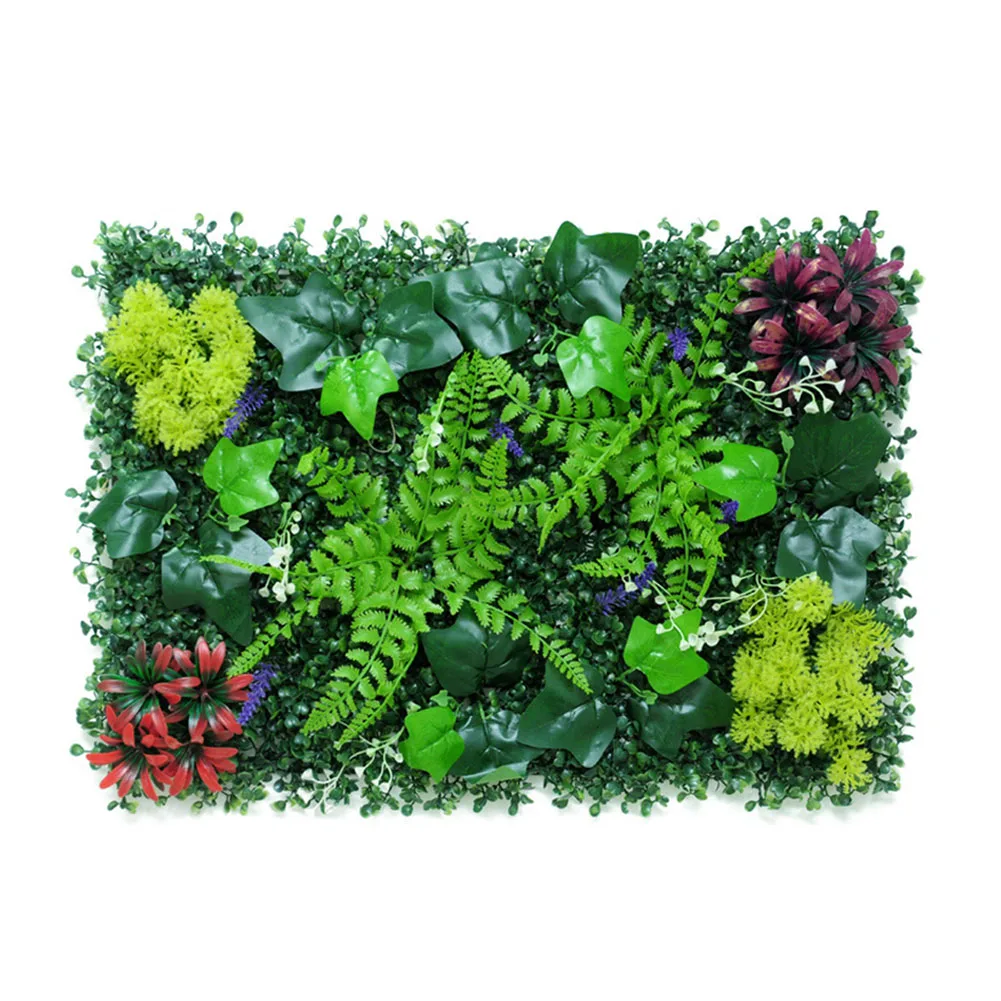 Стена из искусственных растений размером 40x60 см, поддельный Травяной коврик, листья, живая изгородь, забор, имитация мха, Газон для домашнего декора