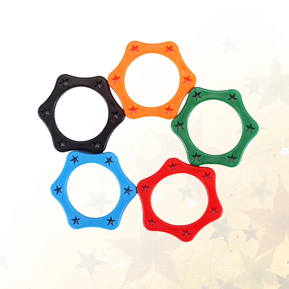 5 шт. Пластиковое кольцо с защитой от роликов для портативного беспроводного микрофона (внутренний диаметр: 35 мм, синий, оранжевый, красный, зеленый, черный)