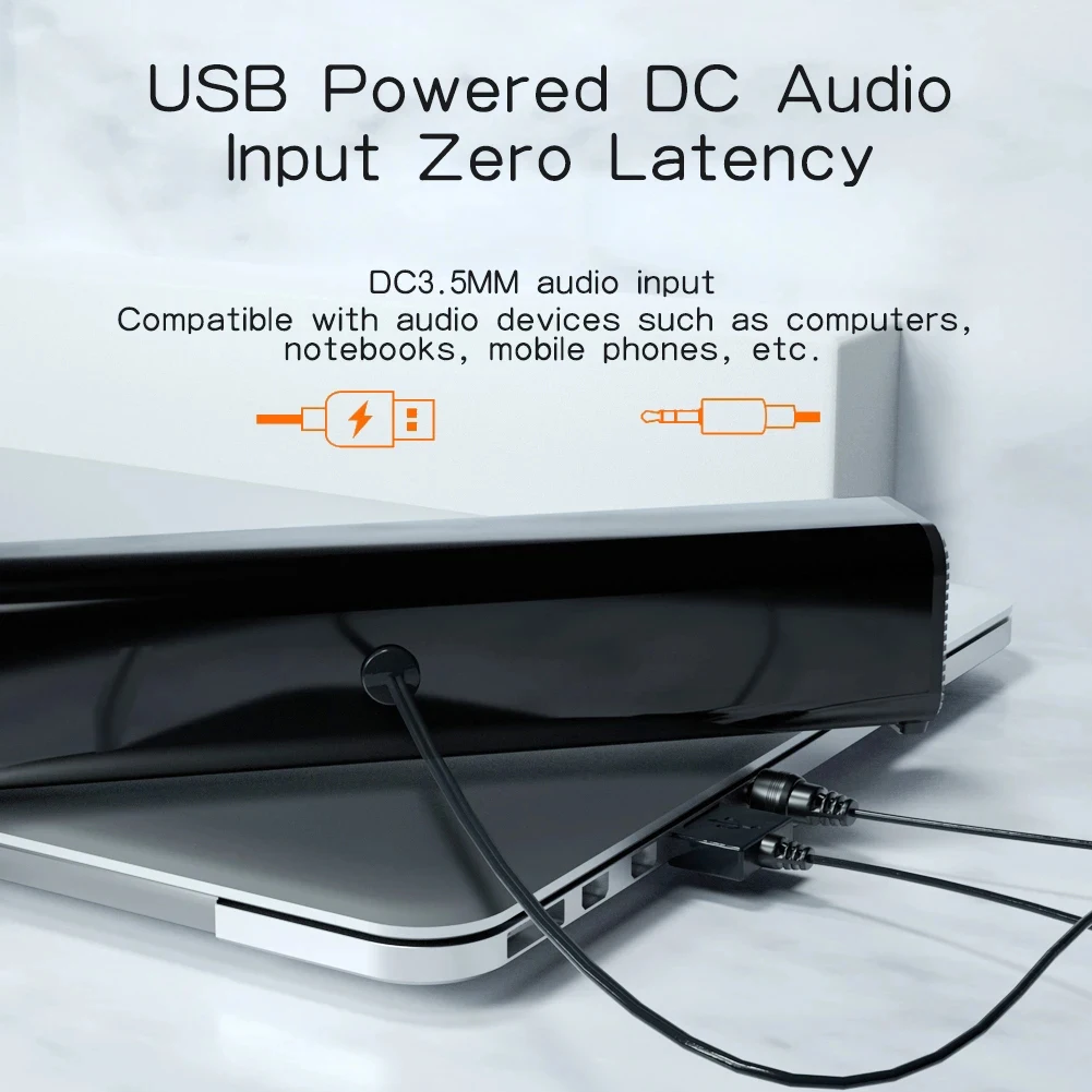 Проводная акустическая система Lenovo DS107, саундбар, телевизор, USB-проводная акустическая система, сабвуфер с объемным стереозвуком 360 ° для ноутбуков, смарт-колонки