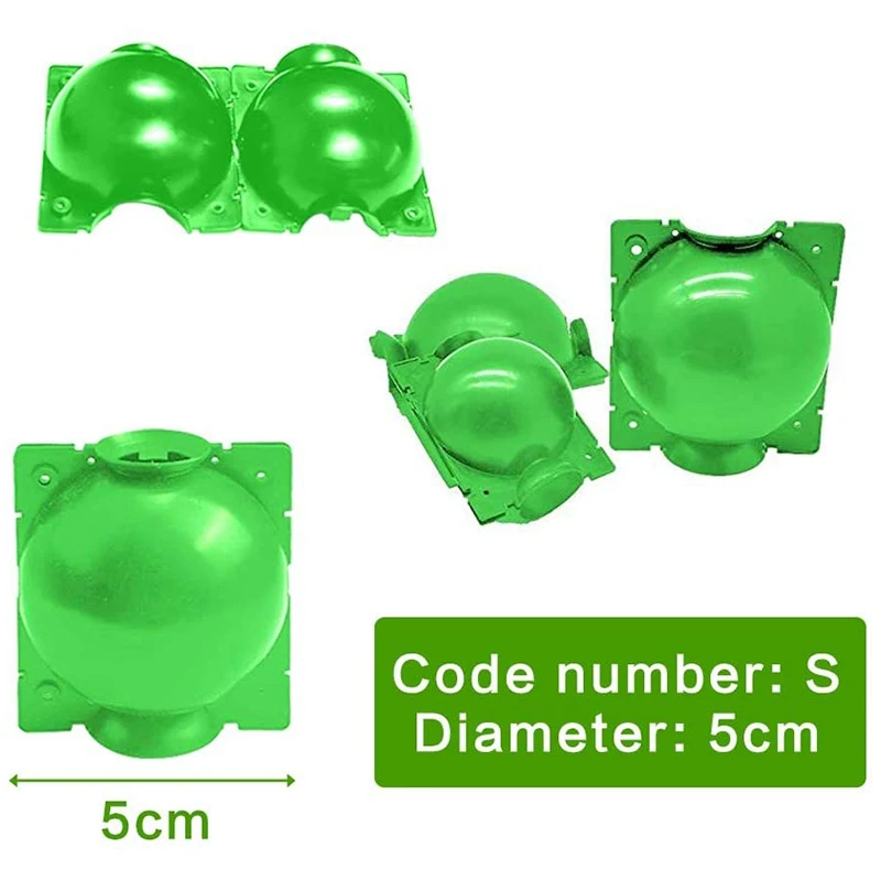 10 штук шарикового устройства для размножения и укоренения растений-Многоразовая коробка для прививки растений (S, зеленая)