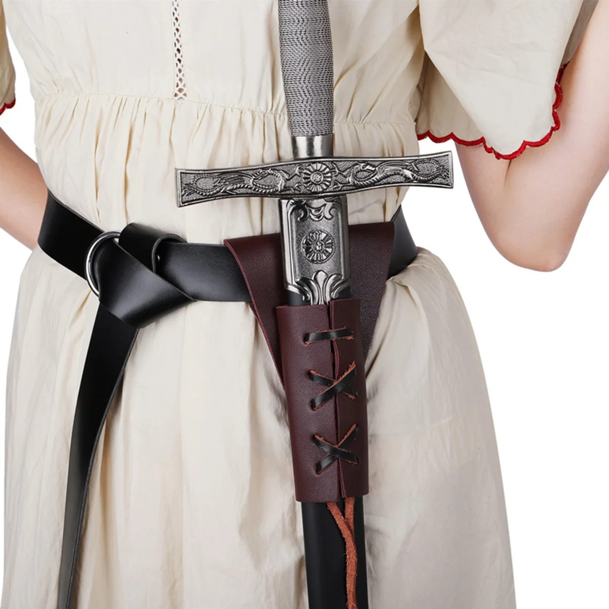 Ножны для средневекового меча Cutlass Warrior, ножны для рапиры в стиле ретро для косплея на сцене, мужчины-пираты, коричневый