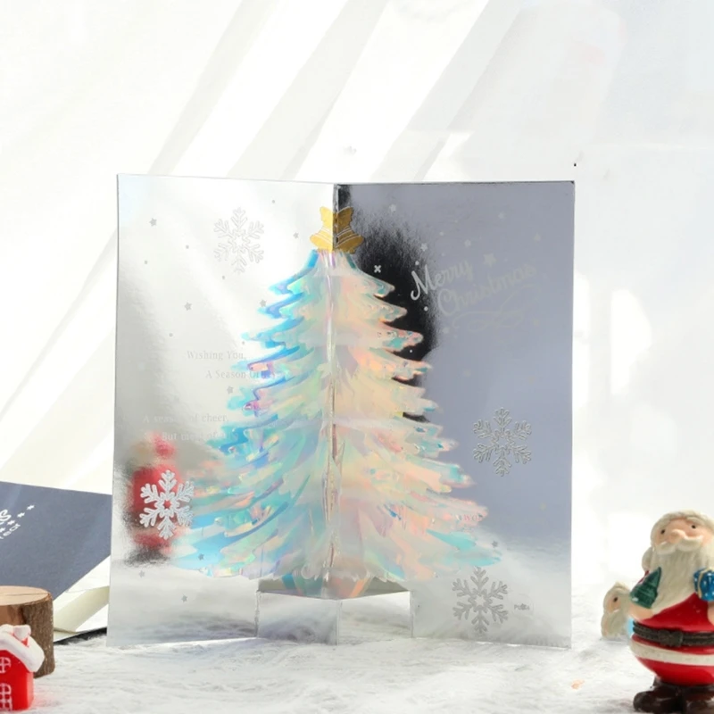 Музыкальная открытка на Рождественскую елку Изысканные праздничные поздравительные открытки с 3D всплывающим дизайном