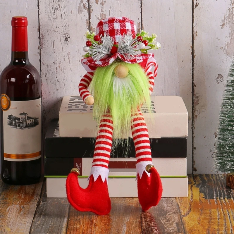 Рождественское украшение с длинными ножками в виде гнома для куклы на Новый год, день рождения, свадебную вечеринку в декоре