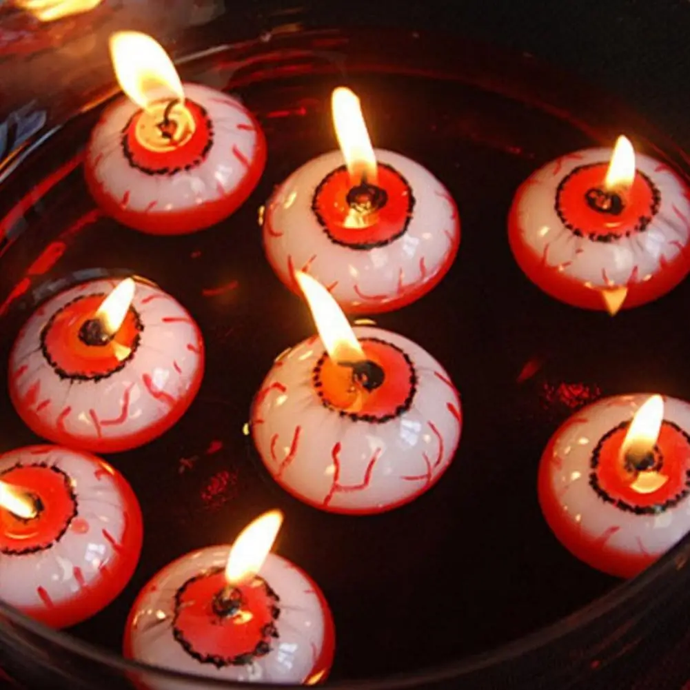 Свеча для глазного Яблока, плавающий Подсвечник для Хэллоуина, Красочный Подсвечник для украшения Хэллоуина, Настольная свеча LED Pumpki S0D0
