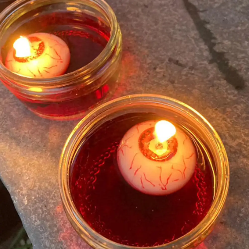 Свеча для глазного Яблока, плавающий Подсвечник для Хэллоуина, Красочный Подсвечник для украшения Хэллоуина, Настольная свеча LED Pumpki S0D0