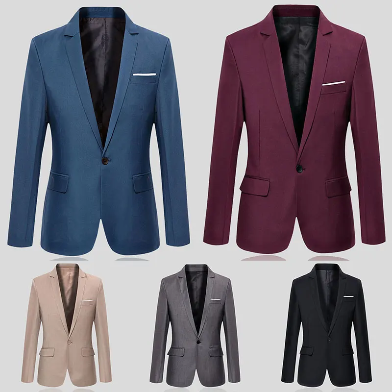 Новые мужские блейзеры, приталенные костюмы для мужчин, деловое официальное пальто, Мужские свадебные пиджаки, мужской модный мужской пиджак-блейзер S-5XL