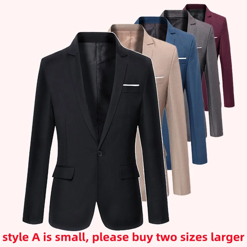 Новые мужские блейзеры, приталенные костюмы для мужчин, деловое официальное пальто, Мужские свадебные пиджаки, мужской модный мужской пиджак-блейзер S-5XL
