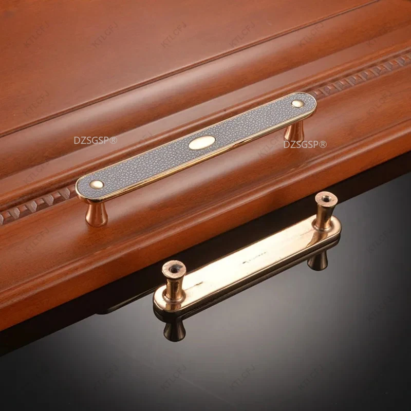 Ручка ящика из цельной кожи из цинкового сплава, современная минималистичная ручка ящика, ручка дверцы шкафа.