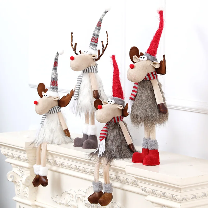 Рождественские украшения, креативная тканевая кукла, Рождественская кукла-лось, украшение оконного прилавка