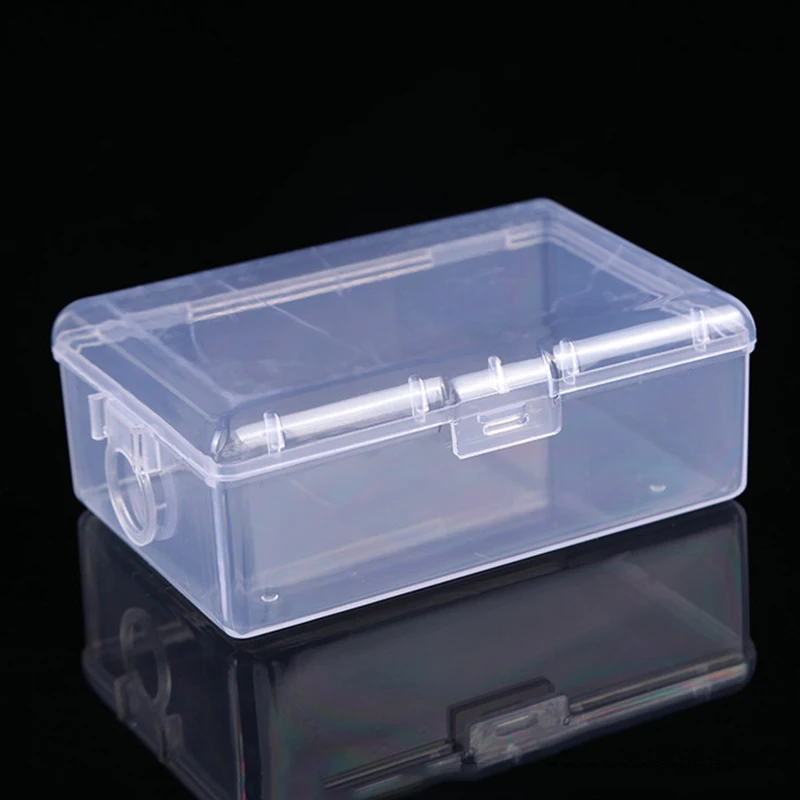 Прямоугольный настольный органайзер Полупрозрачный пылезащитный ящик для хранения, многоразмерный прочный органайзер для фотокарточек, скрепок для бумаг