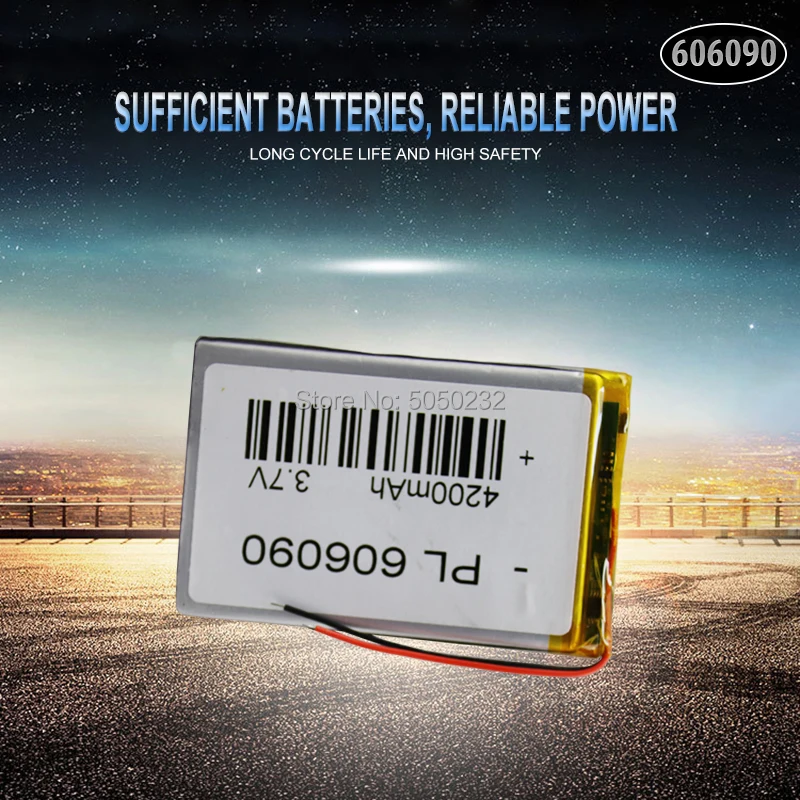 литий-полимерная аккумуляторная батарея 3,7 В 4000 мАч 606090 Литий-полимерная Аккумуляторная батарея для GPS MP4 камеры Power Bank планшета Электроигрушек DVD-диска