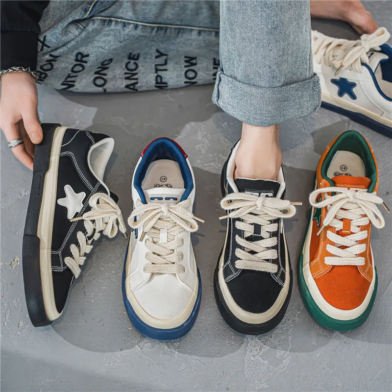 Модные мужские кроссовки Damyuan, Осень 2023, Новый узор, Вулканизированная обувь на платформе со шнуровкой, дышащая повседневная парусиновая обувь фирменного дизайна.