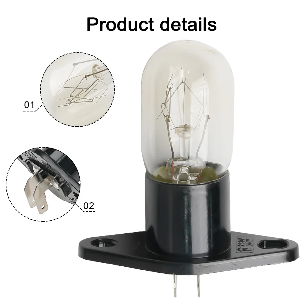 Лампочка Для Микроволновых Печей Лампа Globe 250V 2A Подходит Для Лампочек Для Микроволновой Печи Вольфрамовая Нить Пароварка Лампы Накаливания