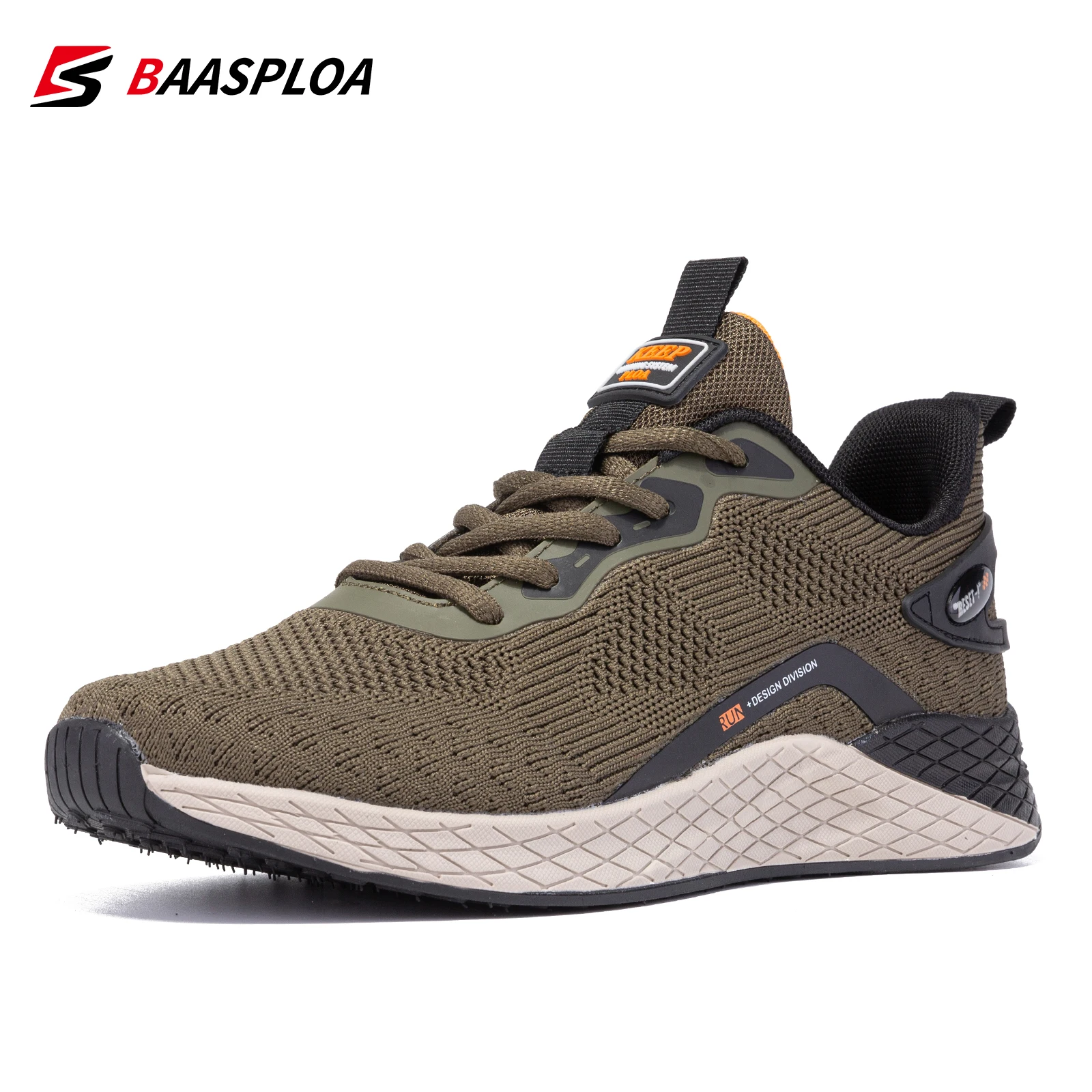 Мужские кроссовки Baasploa 2023, модные дышащие теннисные мужские повседневные кроссовки, нескользящая вязаная легкая обувь для ходьбы