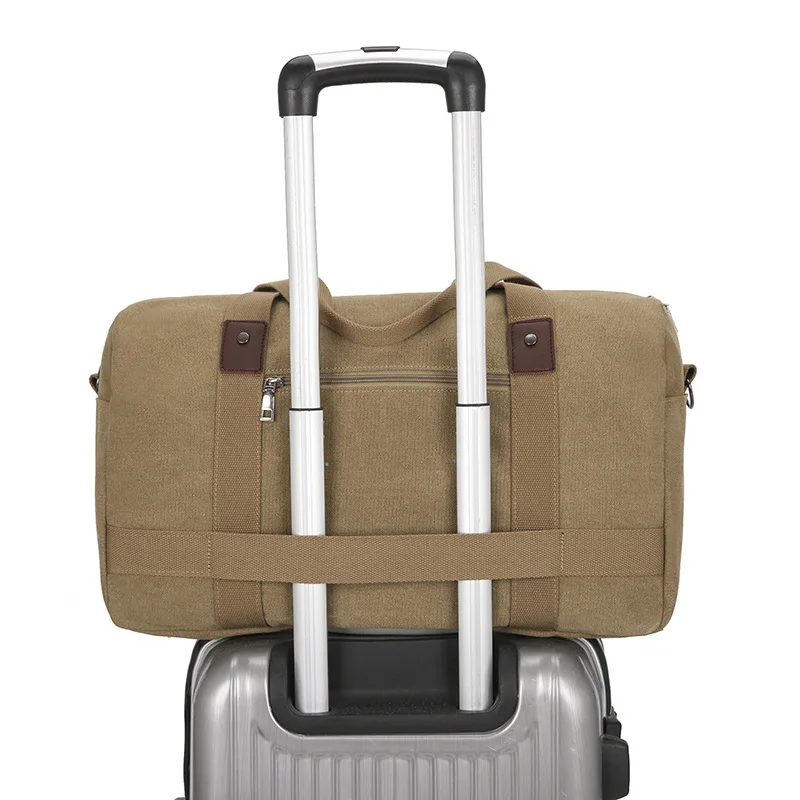 Дорожная холщовая сумка в стиле ретро, большая вместительная багажная сумка для хранения одежды, мужские и женские спортивные сумки, деловые поездки на короткие расстояния