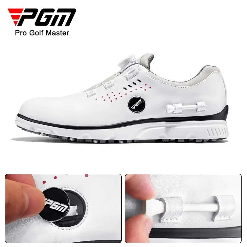 Мужская обувь для гольфа PGM с защитой от бокового скольжения, Водонепроницаемые шнурки для быстрой шнуровки, Мужская спортивная обувь для отдыха, Удобные кроссовки XZ302