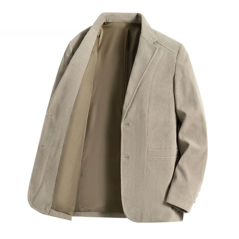 2023 новый вельветовый костюм мужской весенне-осенний для отдыха корейской версии, приталенный трендовый костюм, деловое одиночное пальто west coat