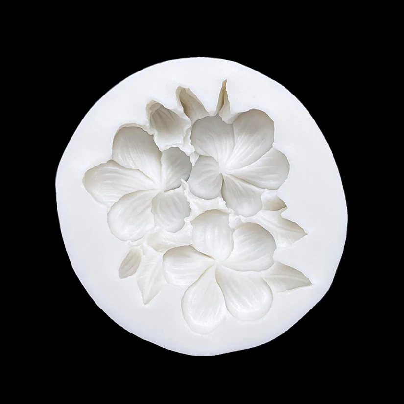 Цветок Гардения Франжипани Силиконовая Форма для выпечки торта Инструменты для украшения Сахарной Помадки Шоколадная Паста Форма для кексов