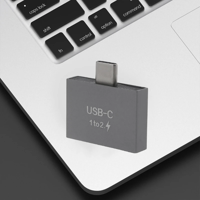 USB C Мужской к двум USB C женский разветвитель, адаптер-конвертер, USB C Концентратор, Разветвитель, удлинительный разъем для USB C зарядного устройства для ПК, ноутбука