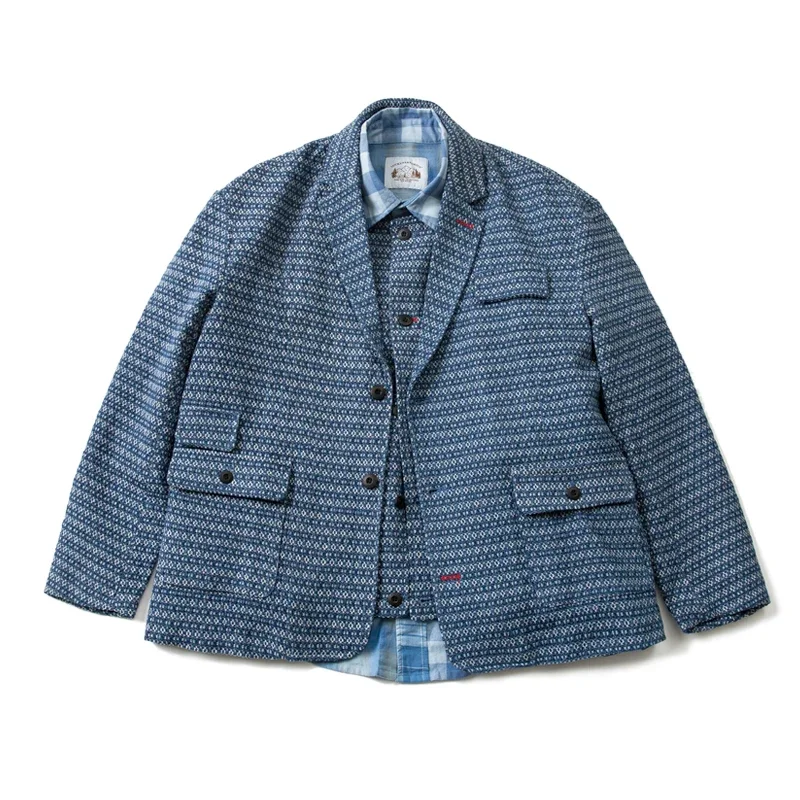 Текстурированный мужской пиджак в японском ретро-весенне-осеннем стиле, новое поступление, винтажные высококачественные блейзеры, пальто