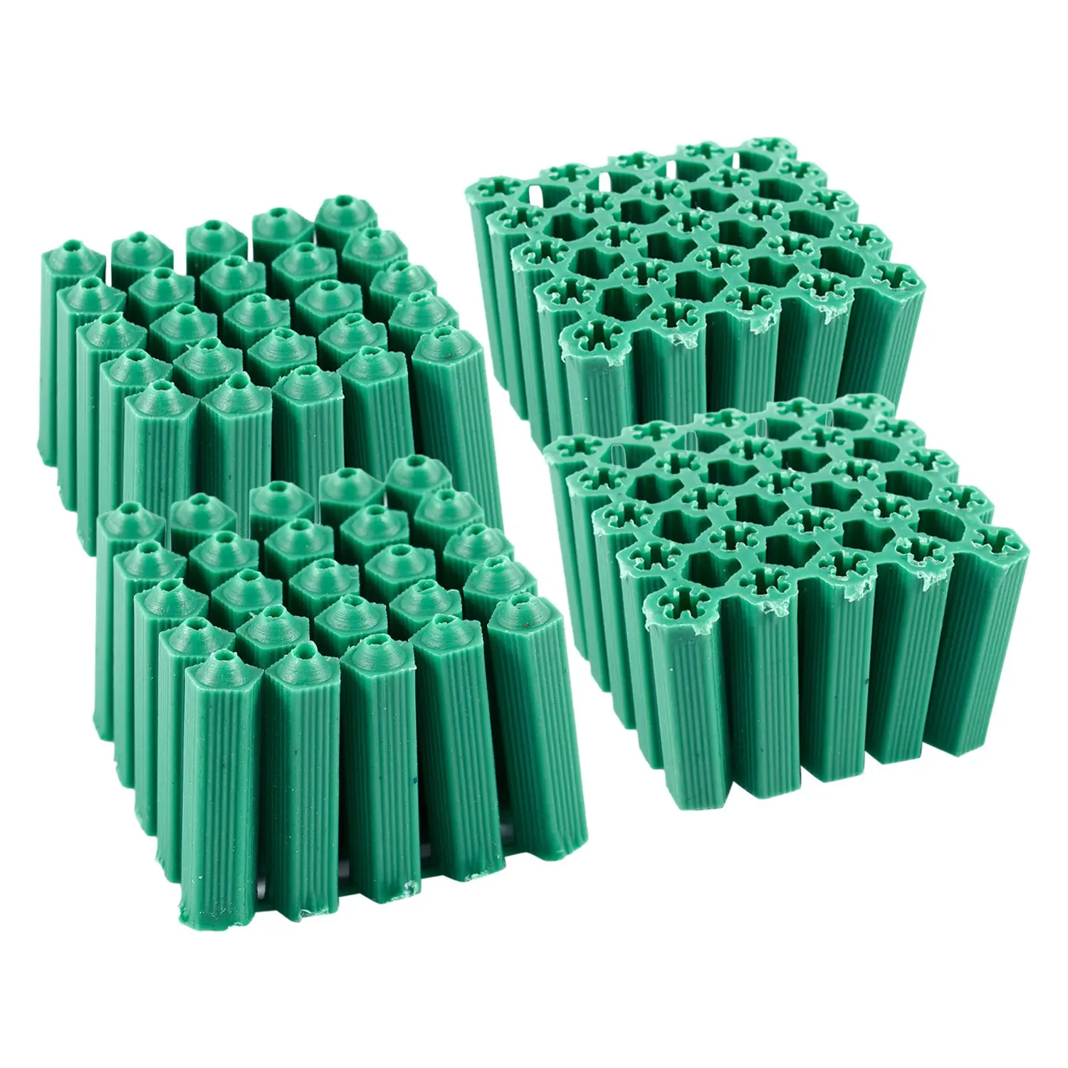 Крепежные винты зеленый 6 мм нескользящий пластиковый дюбель 100 шт.
