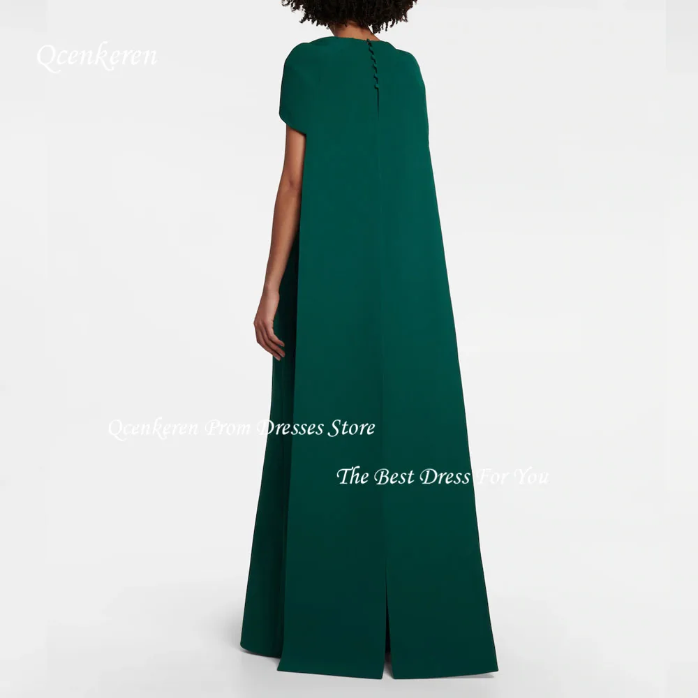Вечернее платье Qcenkern с круглым вырезом и рукавом-колпачком 2023, женское вечернее платье для особых случаев, Саудовское свадебное платье русалки