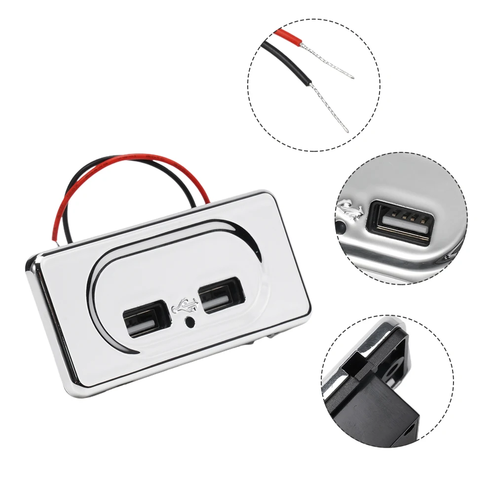 Двойное зарядное устройство USB, два порта USB, зарядное устройство для розетки, 3шт Зарядка ABS, защита от перегрузки по току, Защита от перегрева, USB-зарядное устройство