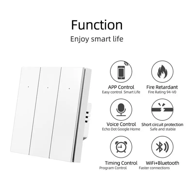 1/3шт 4400 Вт Ес Wifi Smart Switch Умный Выключатель Котла 20a Smart Switch Голосовое Управление Через Home Alexa Tuya