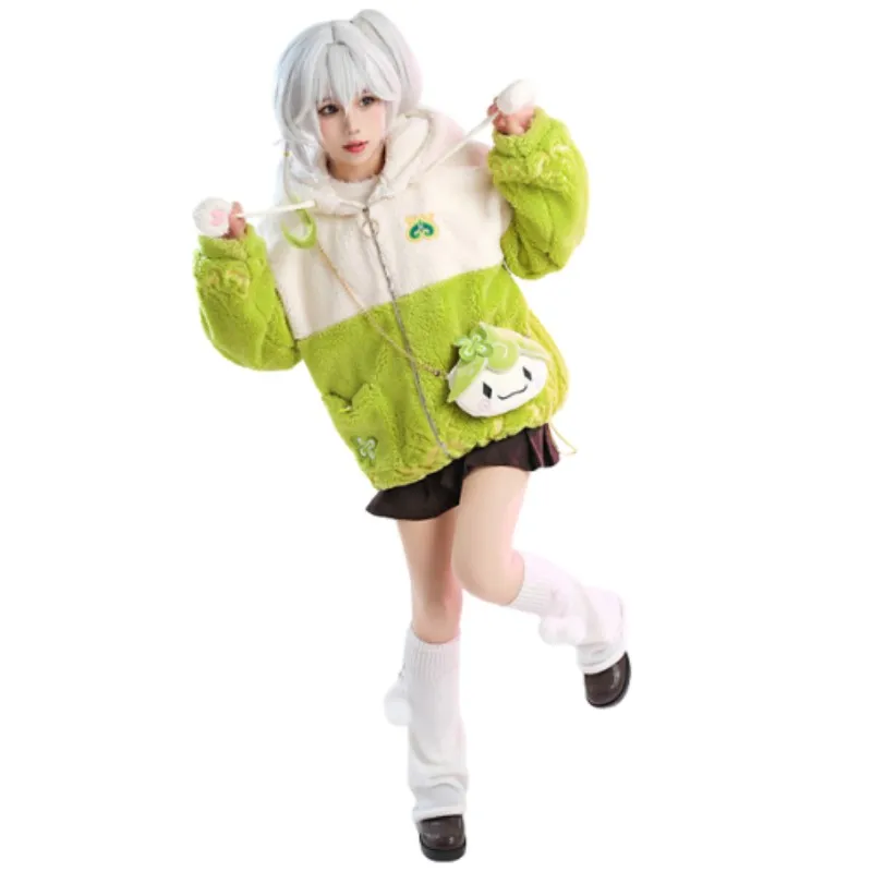 Аниме Genshin Impact Kawaii Пальто оригинальная куртка Grass God Cos Man, игровая одежда Nazida, Женский комплект для косплея