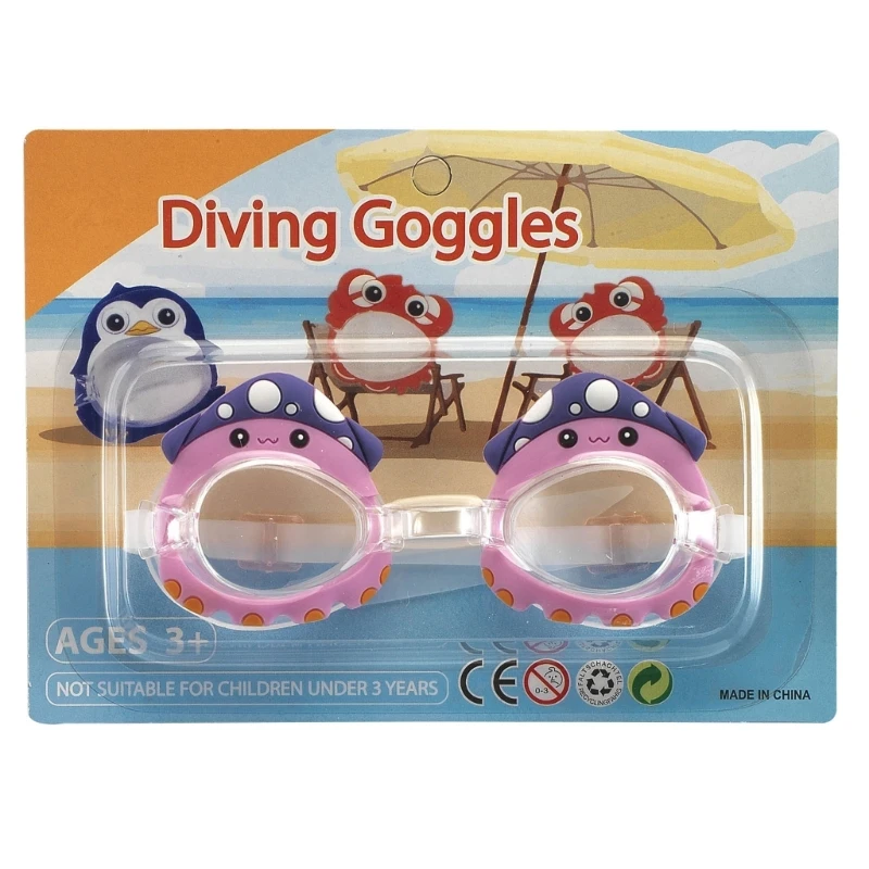 Мультяшные детские противотуманные очки для плавания, очки для дайвинга, мультяшный дизайн, прямая поставка