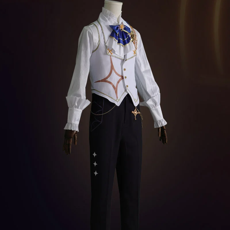 Настраивайте! Альбедо Косплей Концертный костюм Genshin Impact сценический белый костюм piccolo мужской Новый наряд