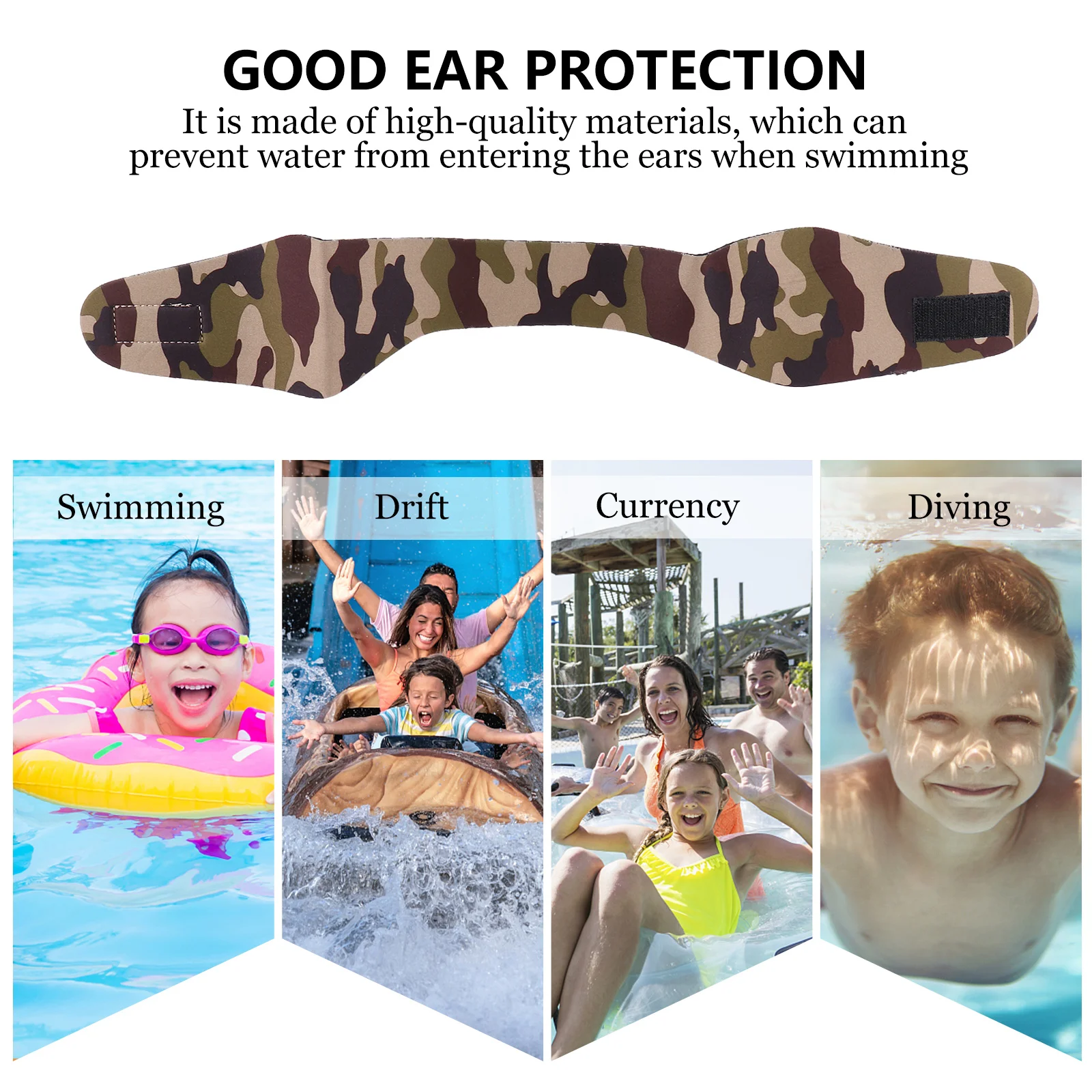 Повязка для плавания для детей, защитная повязка для ушей, повязка для лучших пловцов, защищающая от попадания воды
