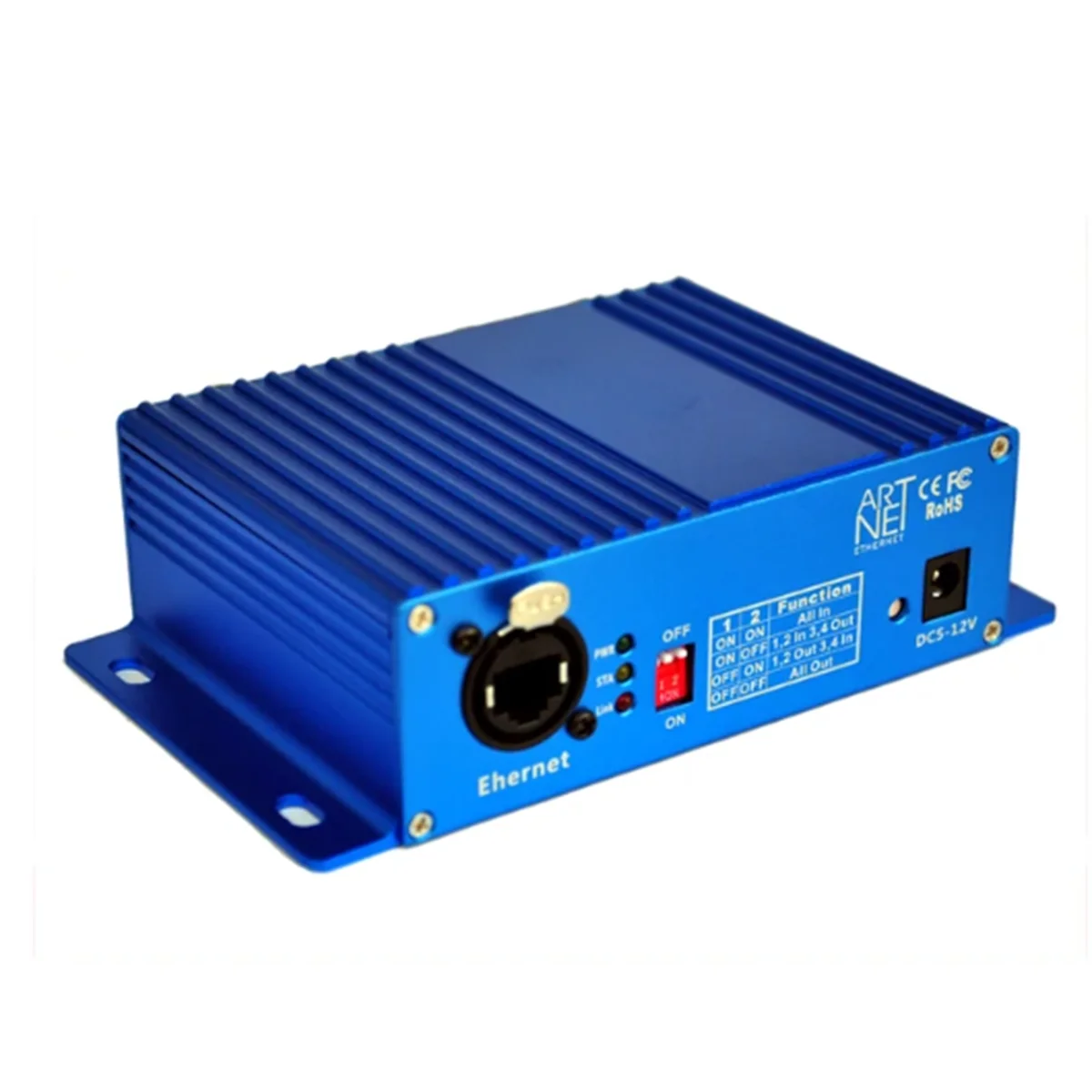 ArtNet-DMX 4 Четырехполосный ArtNet DMX Двунаправленный конвертер с 4 гнездами 3PIN XLR для преобразования сигналов Ethernet EU Plug