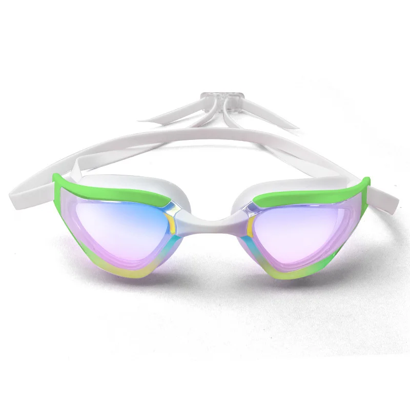1-10 шт. Мягкие силиконовые противотуманные Плавательные очки для взрослых, Гоночные очки с гальваническим покрытием, Профессиональный дайвинг, плавание