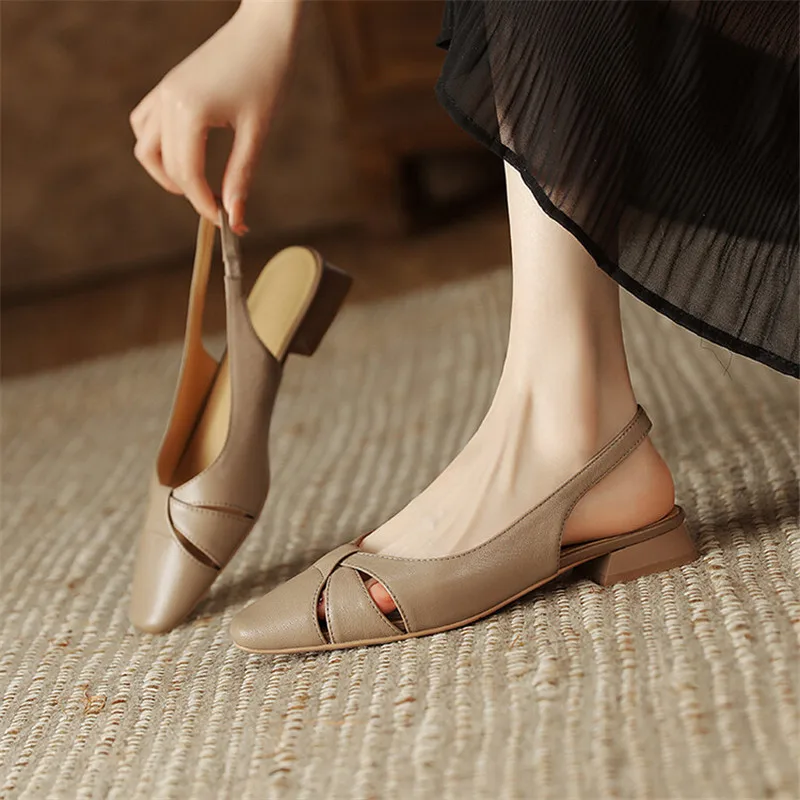 Летние сандалии, женская обувь, босоножки на низком каблуке с квадратным носком, женская обувь ручной работы, босоножки из натуральной кожи, Zapatos Mujer
