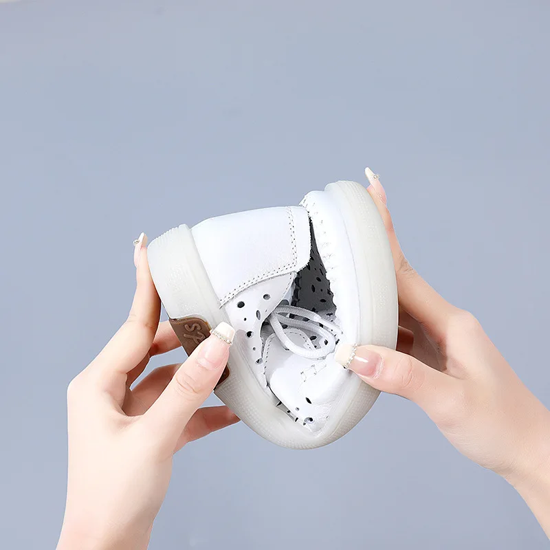 XIHAHA/ Новая летняя женская обувь с дырками, женские пляжные сандалии, Дышащая Белая обувь, Легкая Удобная спортивная обувь для девочек
