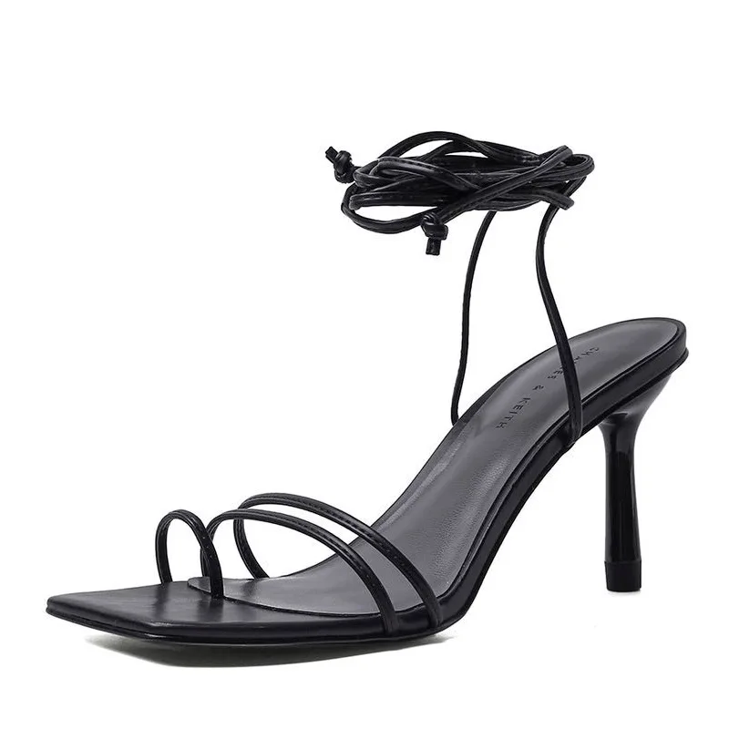 Летние Красивые Новые женские туфли с ремешком на щиколотке в стиле ретро, с ремешком на высоком каблуке, с зажимом для носка, на высоком квадратном каблуке, женские сексуальные вечерние босоножки для карьеры
