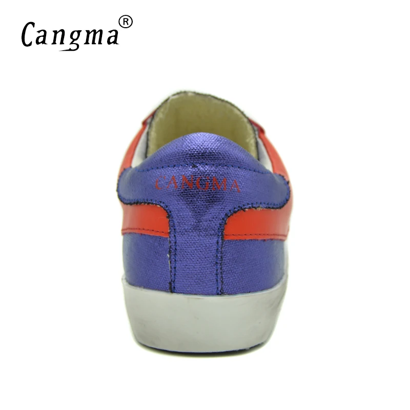 Роскошная Брендовая Дизайнерская женская Фиолетовая обувь CANGMA, водонепроницаемые Парусиновые кроссовки на платформе, повседневные женские винтажные туфли на плоской подошве, Женские