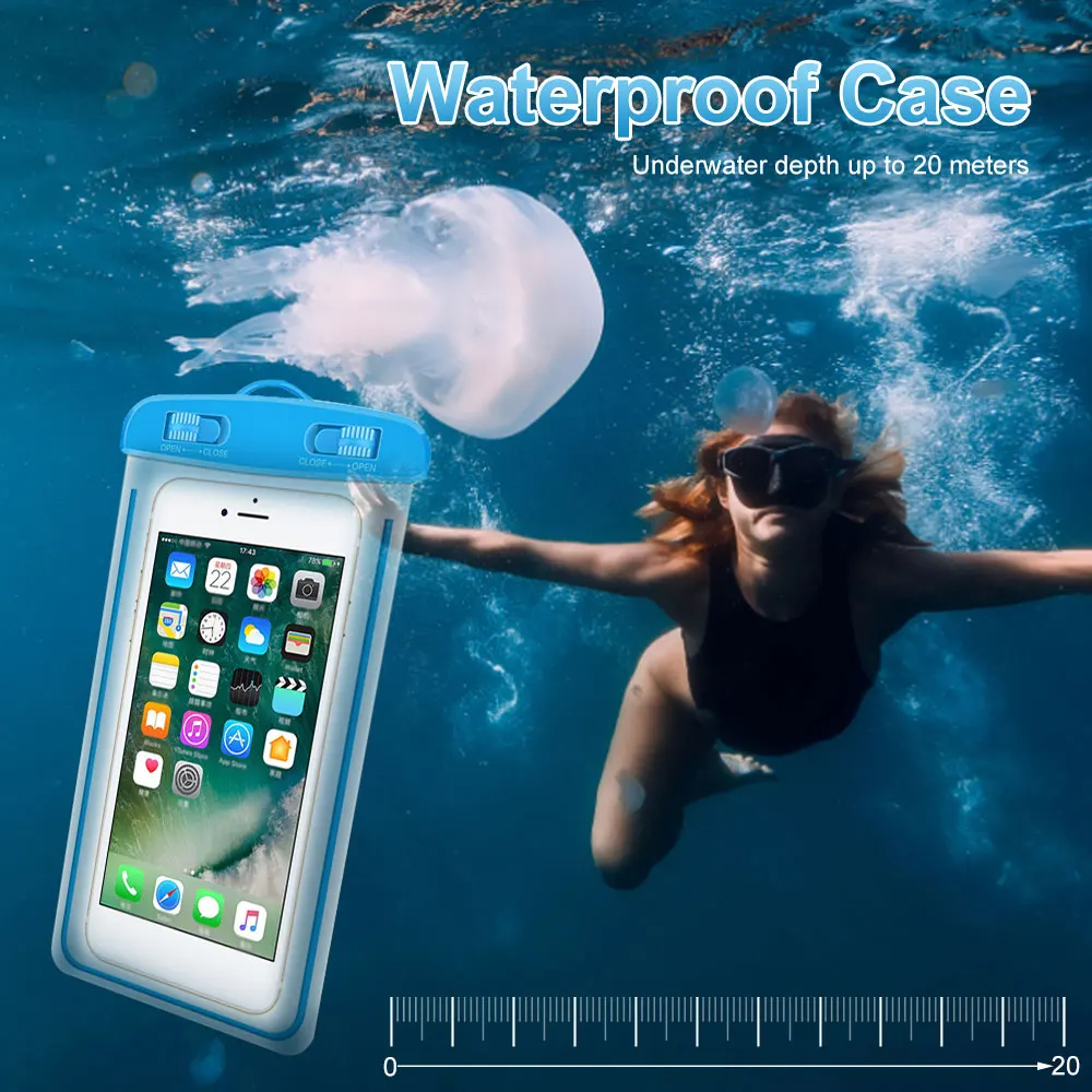 Водонепроницаемая сумка Чехол для мобильного телефона Универсальный водонепроницаемый чехол для телефона iPhone 13 12 11 Pro Max X Xs 8 Xiaomi mi 11 Huawei P40 Samsung