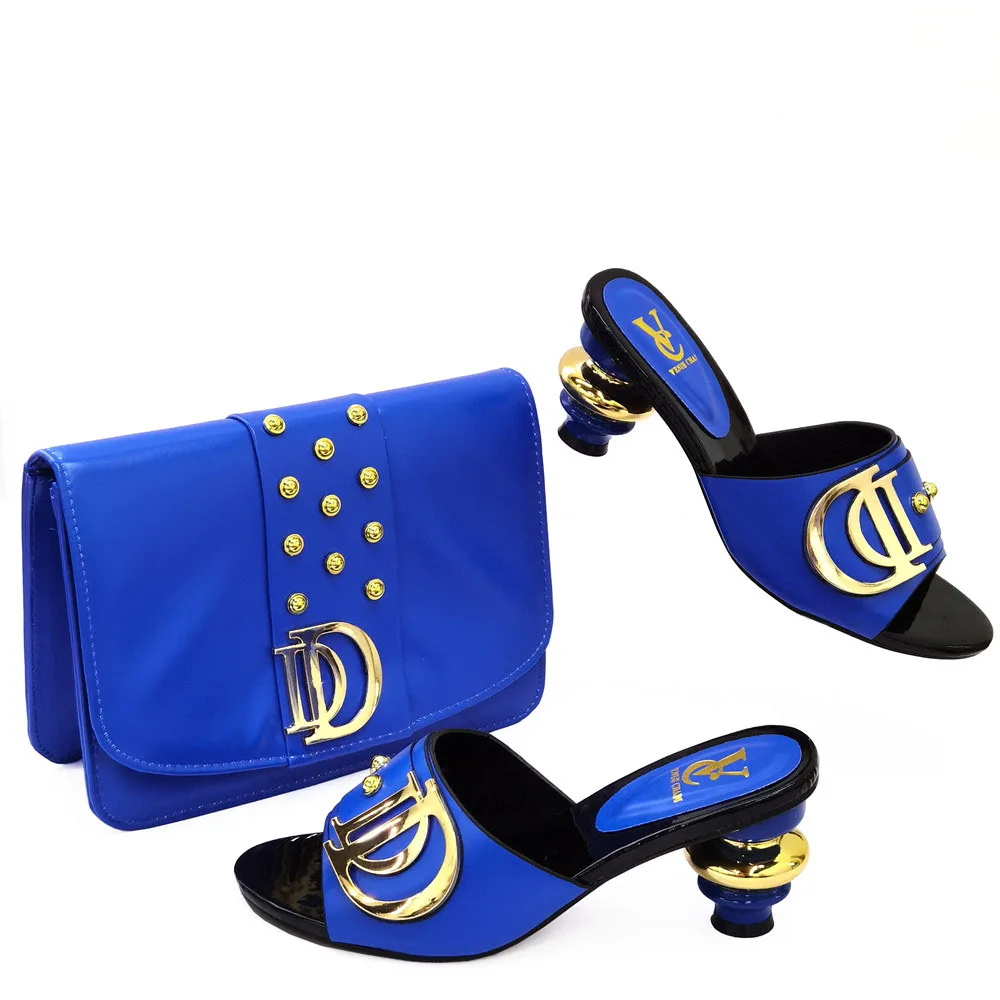 Новый комплект обуви и сумок итальянского дизайна в особом стиле, Нигерийская обувь и сумочка в тон, Африканская свадебная обувь и сумочка в комплекте