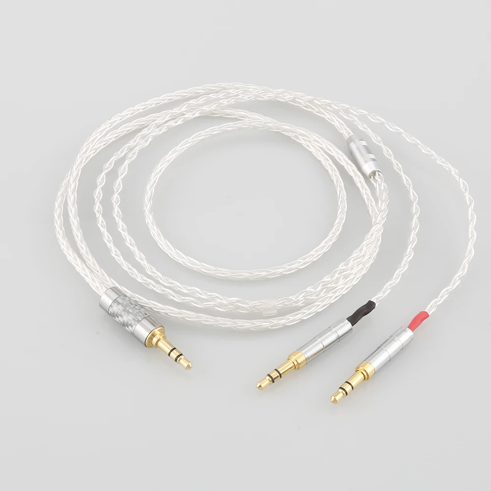 Посеребренный кабель для наушников, Высококачественные Удлинители для наушников, Линия замены для Focus Clear Elear Elex Elegia Stellia