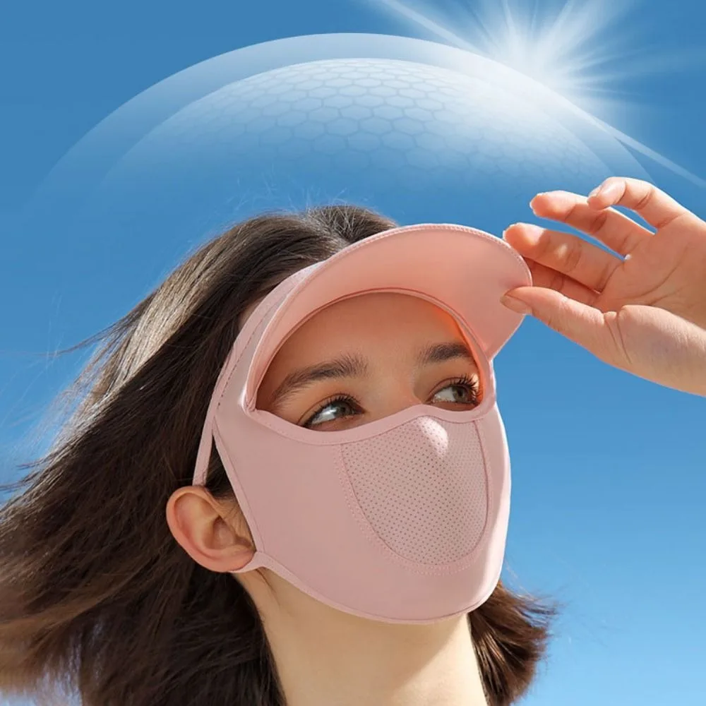 Новая дыхательная маска с защитой от ультрафиолета, солнечный блокиратор, солнцезащитный крем для лица, маска с козырьком для лица, защита от солнца