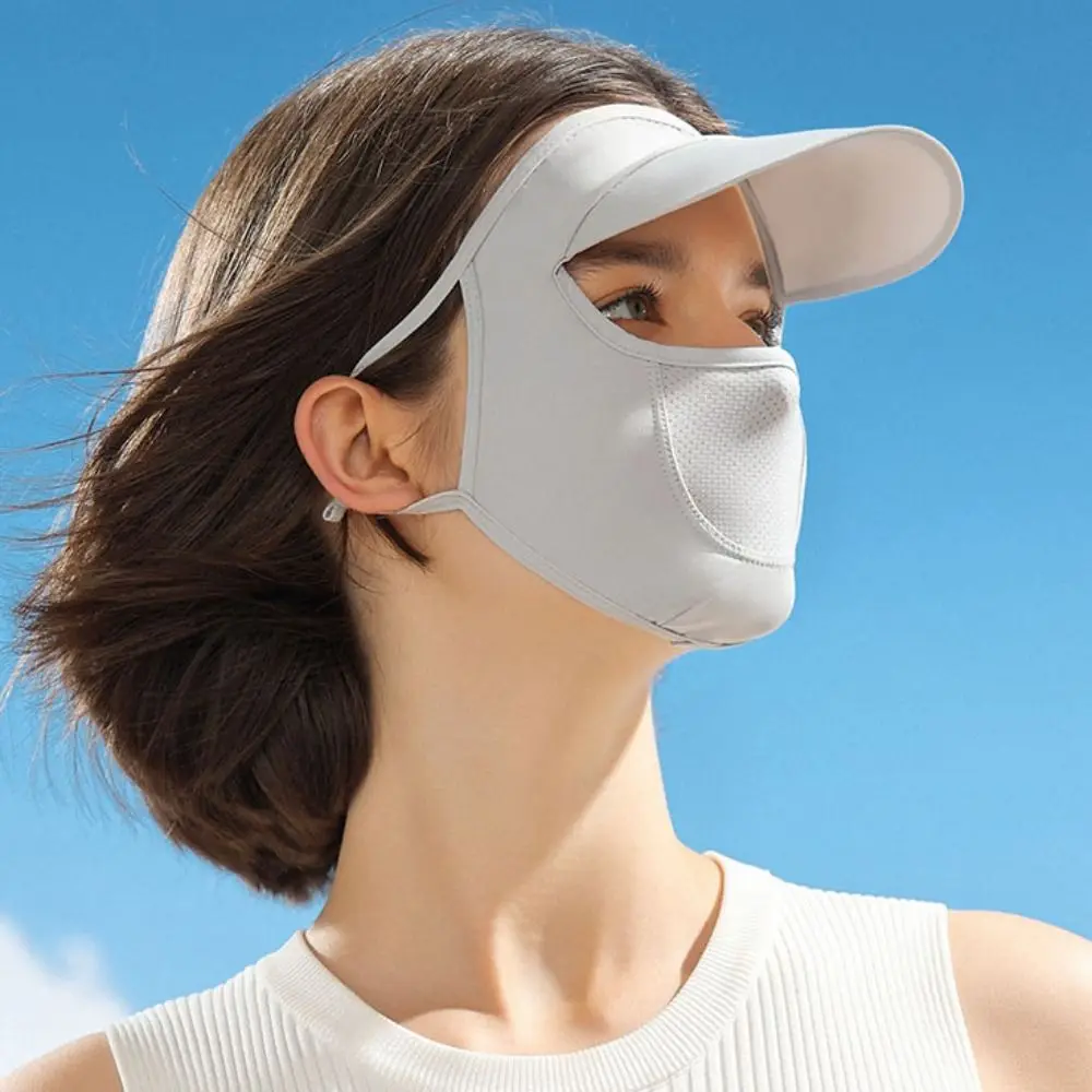 Новая дыхательная маска с защитой от ультрафиолета, солнечный блокиратор, солнцезащитный крем для лица, маска с козырьком для лица, защита от солнца