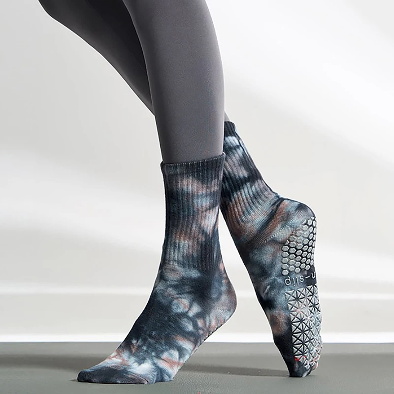 Носки для йоги, женские хлопковые Силиконовые нескользящие носки для пилатеса высокого качества